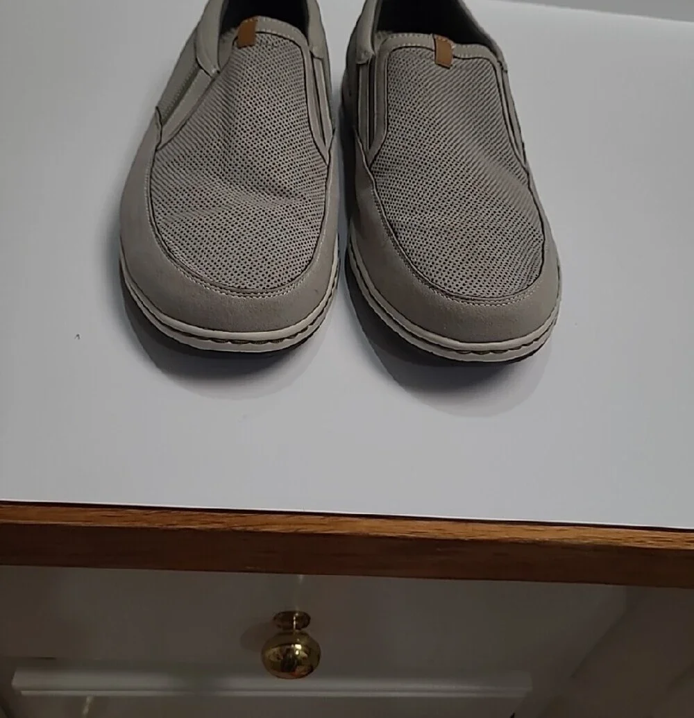Dunham Fitsync by New Balance Slip-On Shoes in Light Gray - Size 12 2E Width